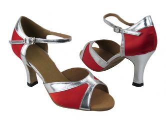 dansschoenen zilver rood  